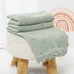 Baby Knitted Blankets Cotton 90*70cm Newborn Boy Girl Swaddle Wrap Best Comfort All Seasons Infant Unisex Stroller Bedding Cover - Image 6
