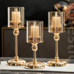 Nordic Gold Hurricane Candleholder: Elevate Your Space Elegantly