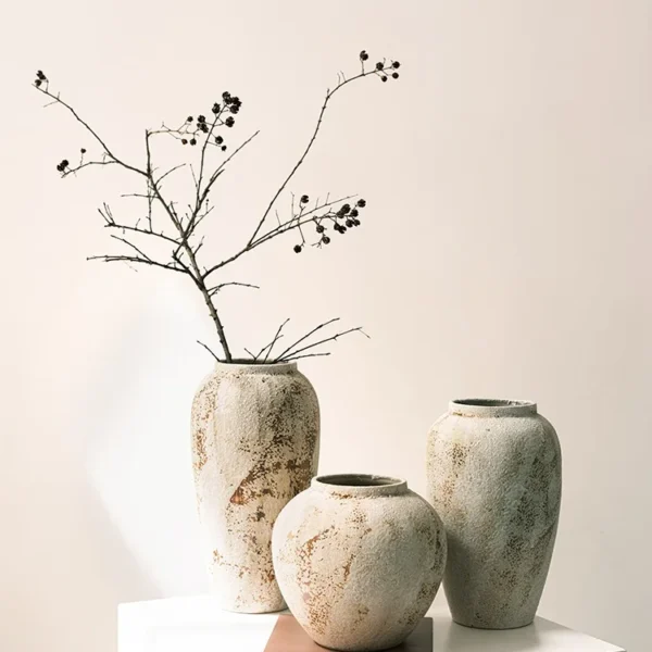 Retro Wabi Sabi Sle Cerc Flower Vase Creative Home Decorations Living Room Table Centerpieces Water Cultivation Flower H...