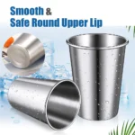 4Pack Stainless Steel Cup Pint Cup for Kids and Adult Tumbler Metal Cup 12oz Stackable Cup Drinking Glasses Travel Camping 350ml - Image 2