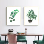Scandinavian Style Tropical Plants Poster Green Leaves Decorative Picture Modern Wall Art Paintings for Living Room Home Decor - Image 3