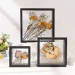 Black Wood Frame Home Tabletop Decoration Picture Frame Square Transparent Floating Dried Flower Picture Frame (No Flowers) - Image 2