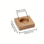 Nordic Style Wooden Candlestick Home Table Decoration Square Wood Chip Candle Holder Tealight Candle Holder Bar Party Ornaments - Image 3