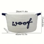 Multifunctional Dog Toys Basket Travel Out Portable Cotton Rope Diaper Bag Woven Pet Baskets Storage Bin Decoration Gift 2024 - Image 2