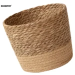 Natural seaweed woven flowerpot Vintage Style Flower Basket Large Capacity Straw Woven Planter for Family Friend Neighbor Gift - Image 6