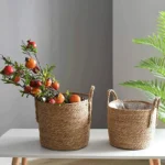Nordic Extra Large Straw Flower Pot Seaweed Storage Basket Potted Green Plant Flower Basket Hand Woven Floor Indoor Flower Pot - Image 5