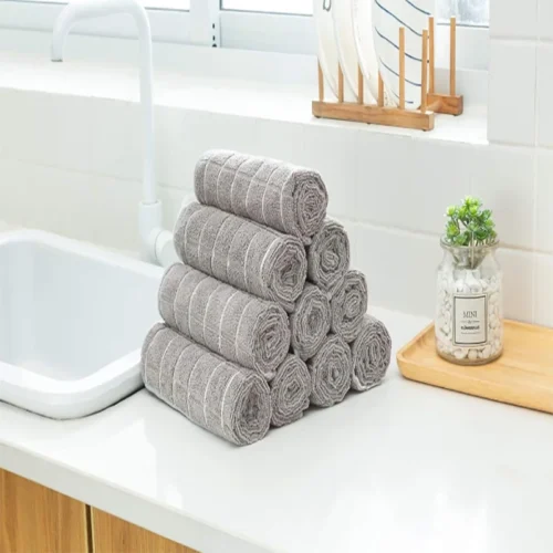 4PCS Microfiber Kitchen Towels Dishcloths Classic Waffle Weave Kitchen Towels Household Cleaning Tools For Home