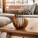 UNTIOR Decorative Wood Tealight Candle Holder Mid Century Modern Decor Mantel Decor Hurricane Tea Lights Holder DIY Wooden - Image 2