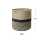 Cotton Rope Woven Storage Basket Light Luxury Dirty Clothes Bucket Home Laundry Bucket Foldable Miscellaneous Storage Basket - Image 6