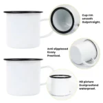 Sublimation Blanks Enamel Mug 17 OZ ,Camping Travel Coffee Cup Can be used as a gift for Christmas Thanksgiving Mother's Day - Image 4