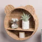 Stylish Handmade Rattan-Style Wall-Mounted Fruit Basket - Image 2