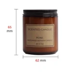 1pc Brown Glass Cup Aromatherapy Candle Smokeless scented candle Suitable for Home Decoration Birthday Valentine's Day Gift - Image 4