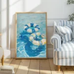 Blue Coastal Beach Sailboat Hydrangea Posters Prints Landscape Canvas Painting Wall Art Pictures Living Room Home Decor Cuadros - Image 3