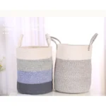Cotton Rope Braided Dirty Clothes Basket Household Items Toys Storage Bag Living Room Bedroom Storage Cloth Art Storage Basket - Image 5