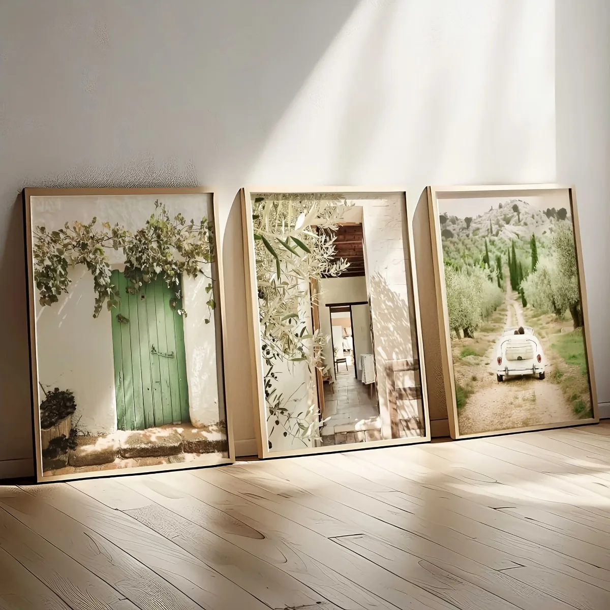 Kf-S841Ed3526F4B400786D55Ef54B36956Fb Vintage Italian Landscape Canvas Triptych For Home Elegance - Image 1