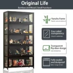 5-Tier Curio Display Cabinet, Storage Shelves with Acrylic Door, Collectibles Toy Organizers Rack & Display Shelf, Display Case - Image 4