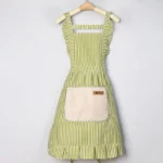 Chic Custom Logo Apron: Durable Cotton-Linen with Towel Pocket - Image 4