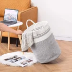 Stylish 58 L Cotton Rope Laundry Basket for Toys & Blankets - Image 5