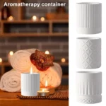 Serene 200 ml White Ceramic Candle Jar for Elegant Decor - Image 2
