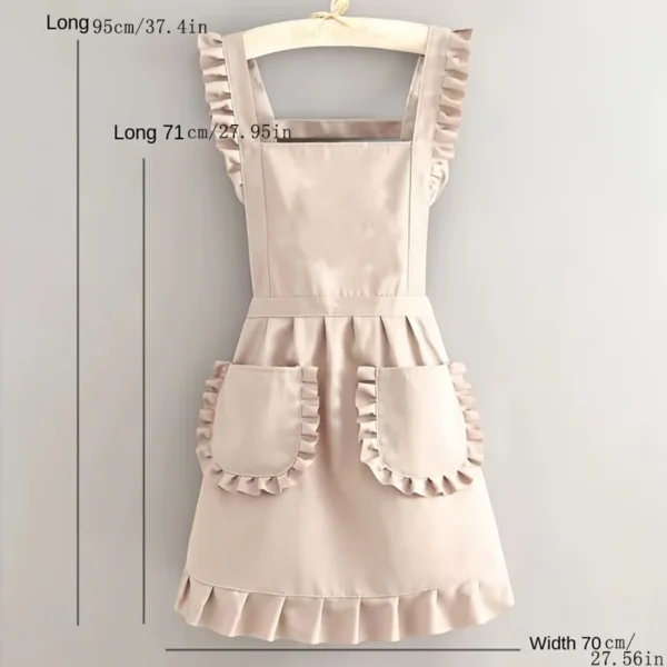 1 件 Stylish Korean Fashion Apron, Princess Apron, Canvas Waterproof Dining Apron with Pockets, Polyester Apron for Women, Simple S