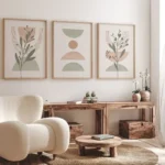 Bohemian Leaf Geometry Canvas Art for Chic Home Decor