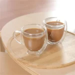 1pc 250ml Premium Double-Walled Borosilicate Glass Coffee Mug with Handle Perfect for Family, Christmas Birthday Party - Image 5
