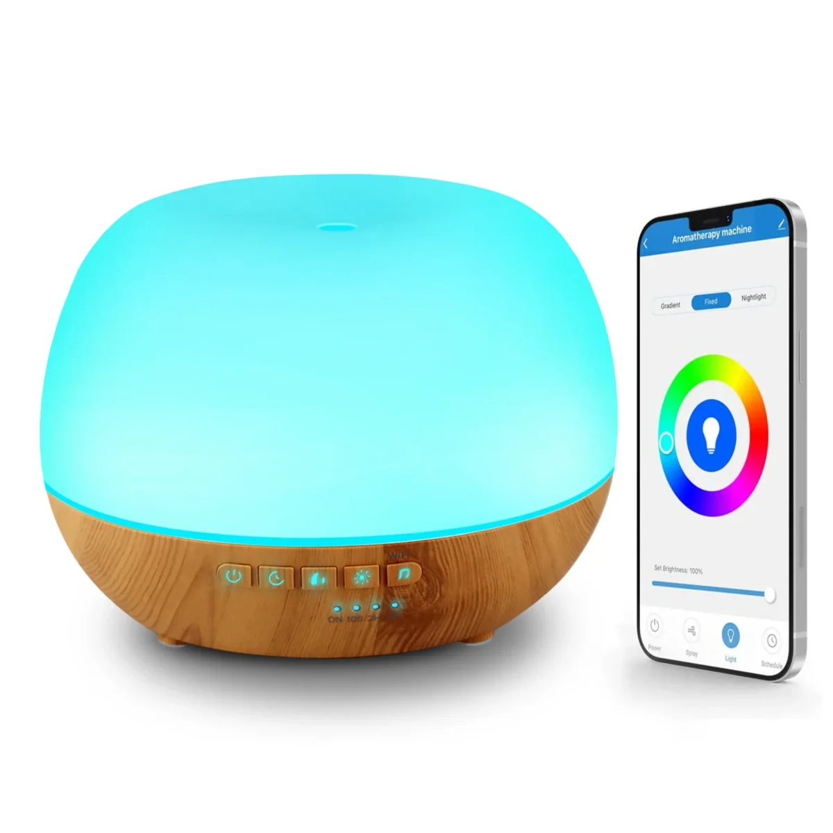 Smart Wi Fi Essential Oil Diffuser | 500 Ml With Alexa &Amp;Amp; Led Colors - Image 1