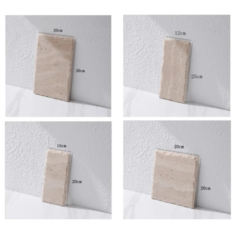 Wabi Sabi style natural cave stone flat plate Irregular edged beige cave stone tray Aromatherapy perfume jewelry storage tray 6 kf S8a677901a27c44718736a6bc0c8d70f6g