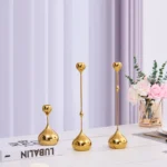 Silver Candle Holder, Metal Candlestick Romantic Art Table Decoration For Home Dining , Wedding Photography Props - Image 5