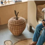 Nordic Wind Storage Basket Natural Rattan Weaving Toy Basket Bathroom With Lid Dirty Clothes Storage Home Decor Organizer Boxes - Image 5