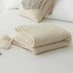 Knit Throw Blanket with Tassels Soft Bedspread Bed Cover Bohemia Blankets for Bed Sofa Covers - Image 4