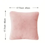Ultra Soft Throw Pillows Case Faux Rabbit Fur Luxury Warm Plush Decorative Pillow Cushion Cover For Sofa Bedroom Living Room - Image 2