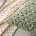 Green Pillow Covers Spring Decorations Boho Striped Corduroy Throw Pillow Cases Soft Plush Farmhouse Couch Cushion Case 45x45CM - Image 4