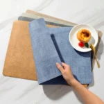 Placemats Dual Sided,Faux Leather Place Meal Mats Indoor Placemats for Dining Table Outdoor Square Non-Slip Washable Table Mats