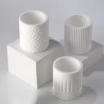 Serene 200 ml White Ceramic Candle Jar for Elegant Decor