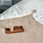 Cozy Bohemian Wool Knit Plaid Blanket with Stylish Tassels - Image 4