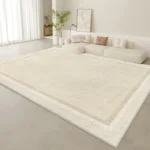 Luxury High-End Light Cream Sofa Carpet Wabi-Sabi Style Plain Floor Mat for Living Room Bedroom Home Decor - High Quality - Image 2