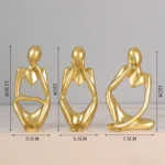 1pc Thoughtful Character Statue Ornament Decorative Figurine Office Desk Decoration Art Sculpture Gifts Home Decor Accessories - Image 6