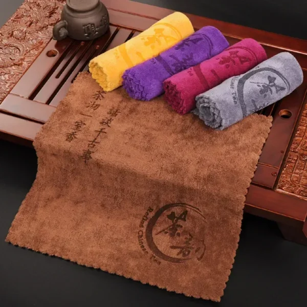 Plush Chinese Tea Towel - Absorbent & Stylish Napkin Cloth