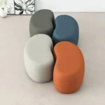 Fashion Curved Seat Cushion Ottoman Dressing Makeup Shoe Stool Pouf Soft Fleece Bench Adutls Baby Kids Gift Home Decor Furniture - Image 6
