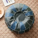 Chic Moroccan PU Leather Pouf Cover - Unstuffed Ottoman Delight - Image 4