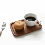 Japanese Style Lovesickness Wooden Tray Rectangular Dining Plate Insulated Solid Wood Pattern Oval Breadboard Tea Cup Plate - Image 5