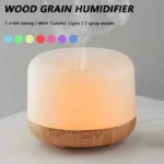 Mini Size Wood Grain Aroma Diffuser Usb Essential Oil Humidifier With Colorful Night Lights Air Humidifier Machine 500ml Home