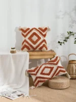 Nordic INS-style Moroccan tufted throw pillow and lumbar pillow covers for living rooms, bedrooms, and cars. - Image 6
