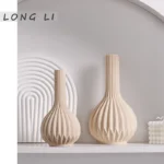 Ceramic Vase Ins Minimalist Air Dried Flower Decoration Living Room Art Home Decoration Origami Flower Ware
