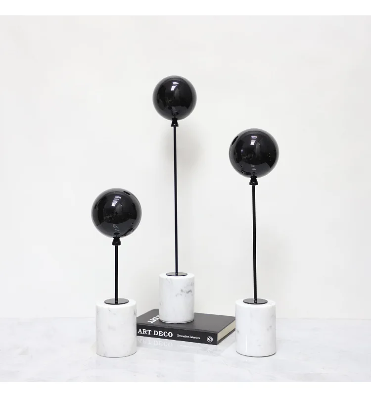 Minimalist Balloon Art Sculpture, Natural Marble Base, Tabletop Ornaments, Metal Balloon Sculpture, Room Aesthetic Decoration 4 kf S93c5fb6de3454e00bbf30e7a9c3ae464Y