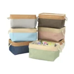 Linen and Cotton Foldable Storage Basket for Sorting and Organizing Miscellaneous Items Storage Baskets Woven Basket - Image 3