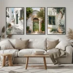 3pcs Mediterranean Landscape Canvas Prints Poster Vintage Italy Travel Nature Art Prints Wall Art Home Decor Art Poster Gifts - Image 3