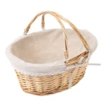 Gift Flower Girl Basket For Kids Woven Wicker Flower Picnic Gift Flower Girl Basket For Kidss Storage Wedding Girl Willow