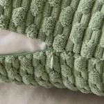 Spring Sage Green Decorative Throw Pillow Covers 18x18 Soft Corduroy Striped Square Pillow Covers for Couch Living Room Bed Sofa - Image 5